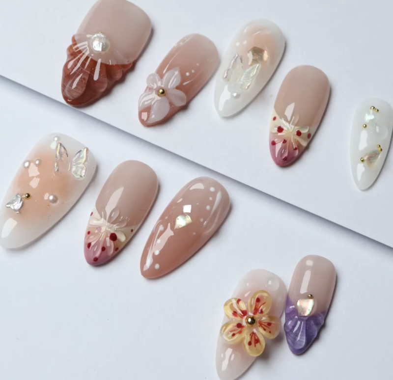 3D Floral Press On Nails /kawaii nails - Image 2