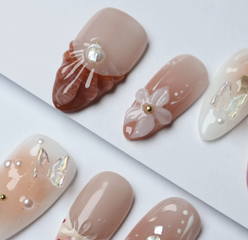 3D Floral Press On Nails /kawaii nails - Image 4