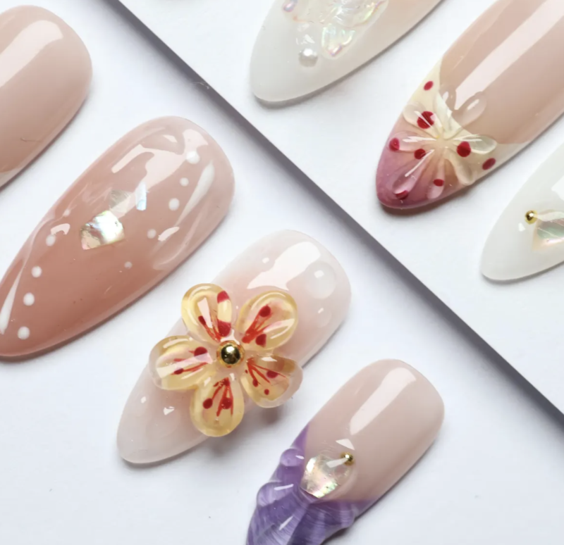 3D Floral Press On Nails /kawaii nails - Image 3